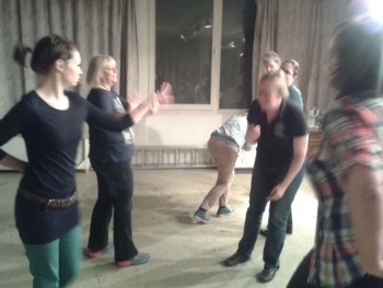 Die Unterfeldmäuse proben "Die Theaterprobe" von Walter G. Pfaus.